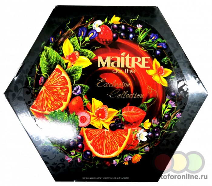 Чай Ассорти 12 вкусов 120гр. (60шт.*2гр.) Maitre De The Exclusive Collection картон
