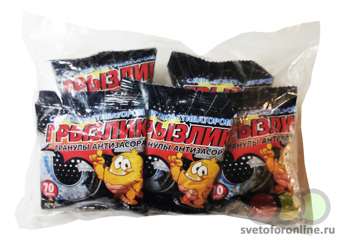 item_69432_big Средство гранулы от засоров ГРЫЗЛИК "Чистое удовольствие" 5пак х 70г ООО "ПрофЛинг"