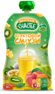 Смузи Маленькое счастье Фруктовый Микс Смузи 190г гуалапак
