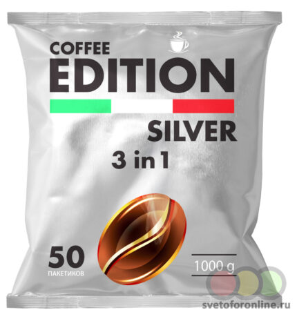 Напиток кофейный растворимый"3 в 1""EDITION SUPER SILVER" 20г*50 1000 г