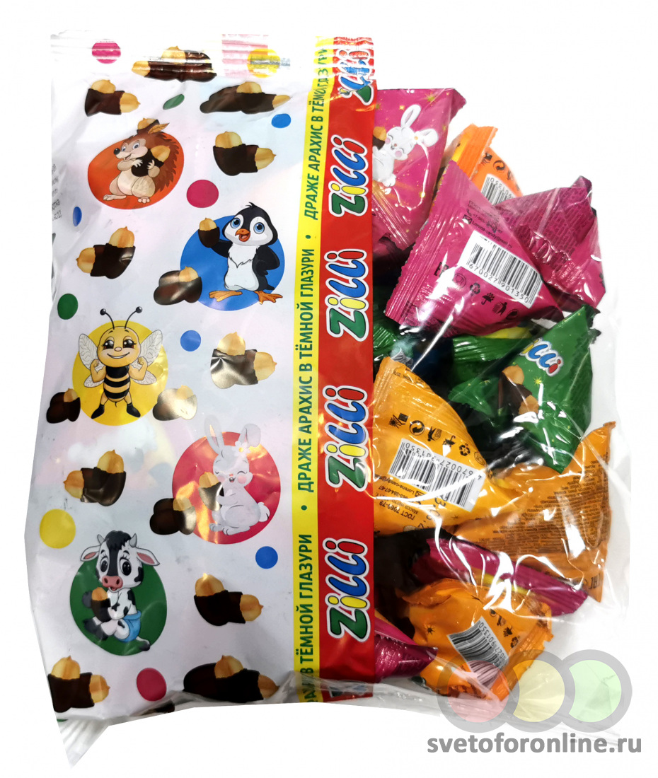 item_78490_big Драже Арахис Zilli в темной глазури 500 г