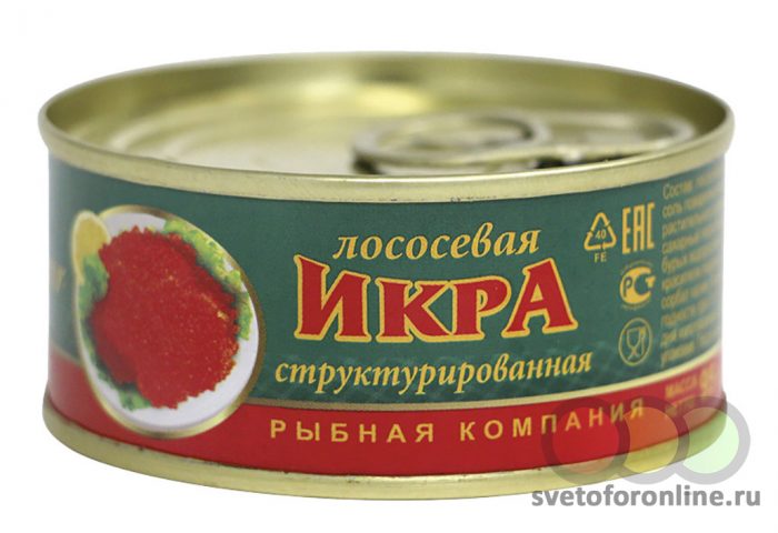 Икра лососевая структурированная ж/б