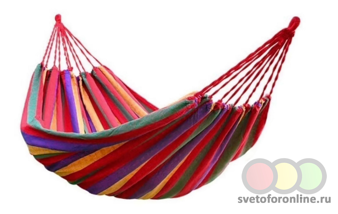 item_83943_big Гамак полотняный (поликоттон) с деревянными планками и чехлом для хранения